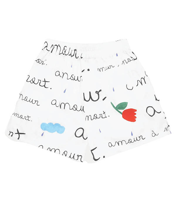 Short Popeline Amour Blanc Vrai