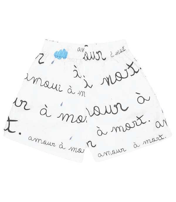 Short Popeline Amour Blanc Vrai