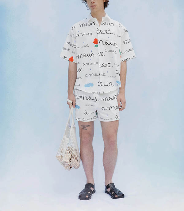 Short Popeline Amour Blanc Vrai