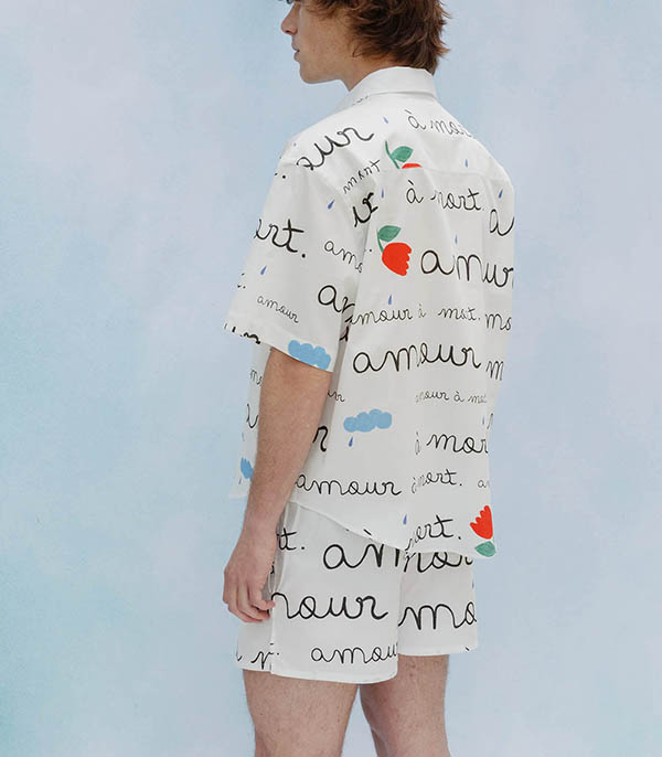 Short Popeline Amour Blanc Vrai