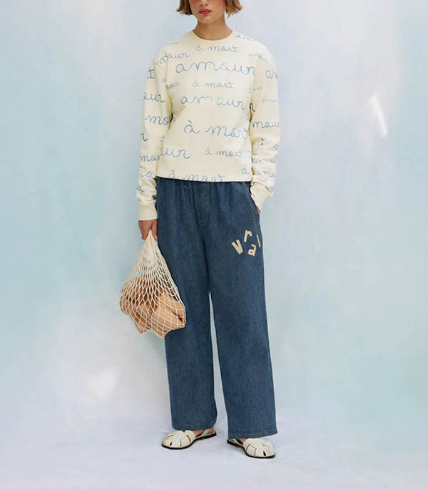 Pantalon Patch Vrai Fluide Denim Vrai