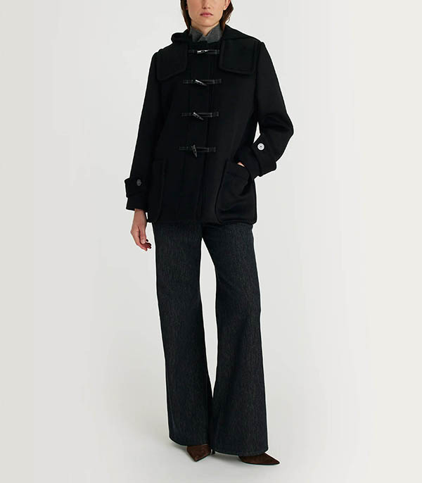 Duffle-coat Laine Odil Black Margaux Lonnberg