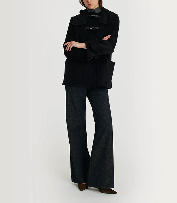 Duffle-coat Laine Odil Black Margaux Lonnberg