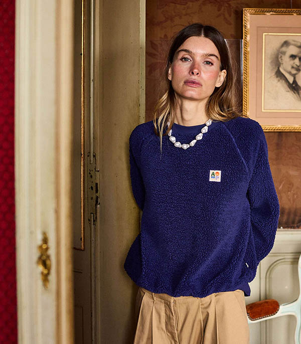Sweat-shirt Sherpa uni Marine Arsène et les Pipelettes