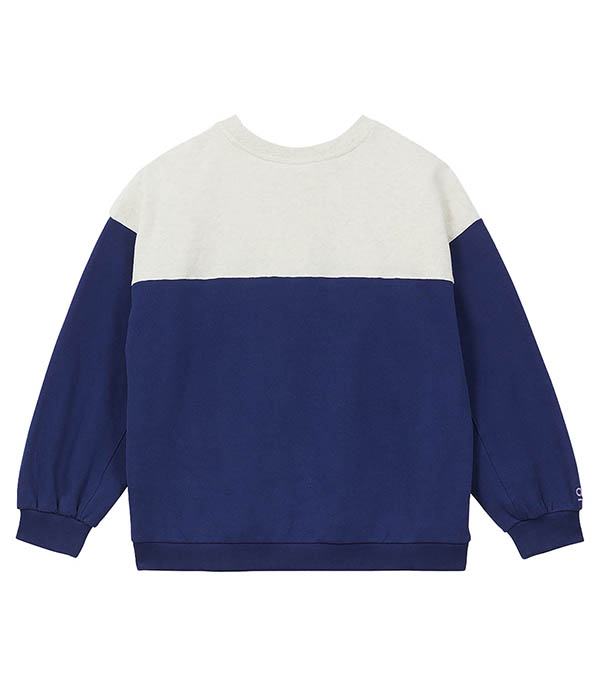 Sweat-shirt Molleton Bicolore Marine Arsène et les Pipelettes