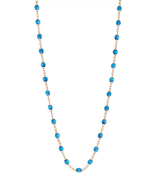 Collier Or rose et Perles de résine 42 cm Gigi Clozeau