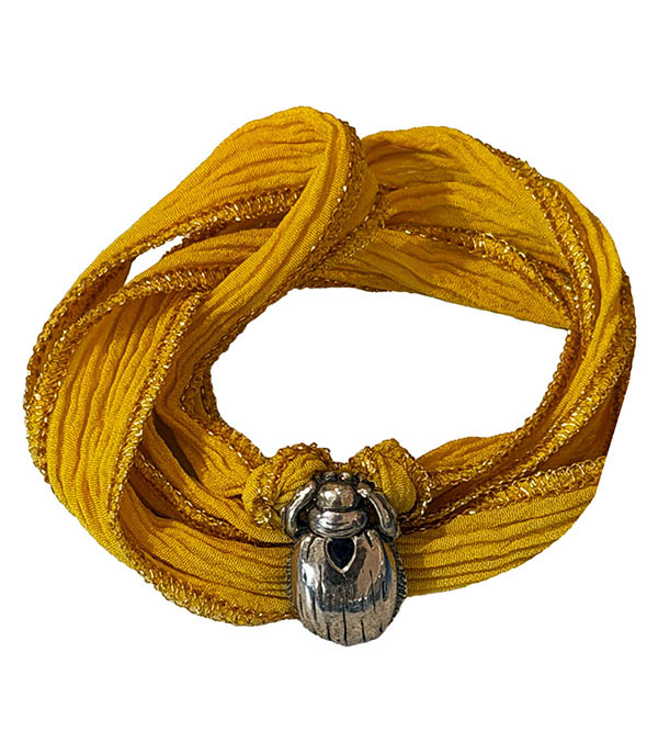 Bracelet lien de soie et Charm Le Petit Max SS Silver Catherine Michiels