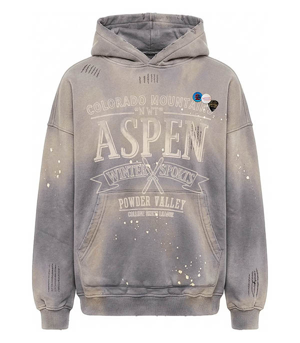 Hoodie Flasher Aspen Vintage Grey Newtone