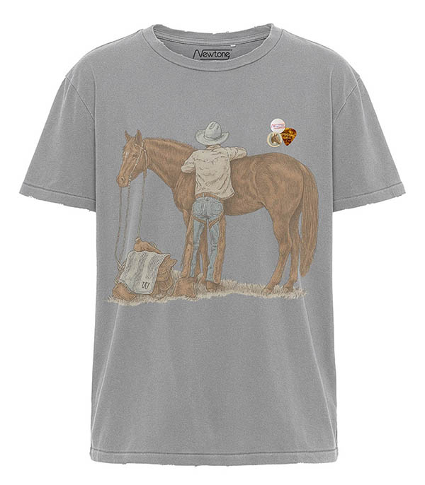 Tee-shirt Starlight Horse Grey Newtone