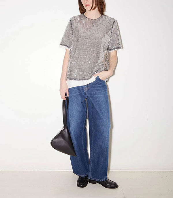 Top Martial Silver Midnight Glitter Roseanna