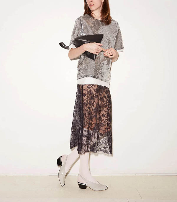 Top Martial Silver Midnight Glitter Roseanna