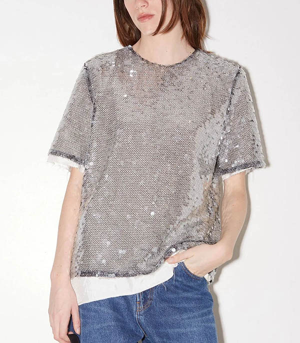 Top Martial Silver Midnight Glitter Roseanna