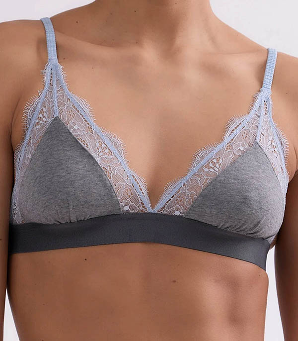 Soutien-gorge triangle Love Lace Grey Love Stories