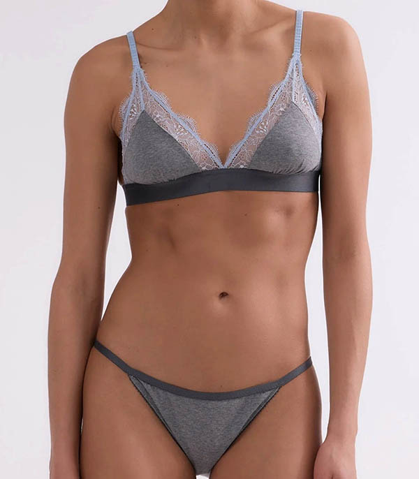 Soutien-gorge triangle Love Lace Grey Love Stories