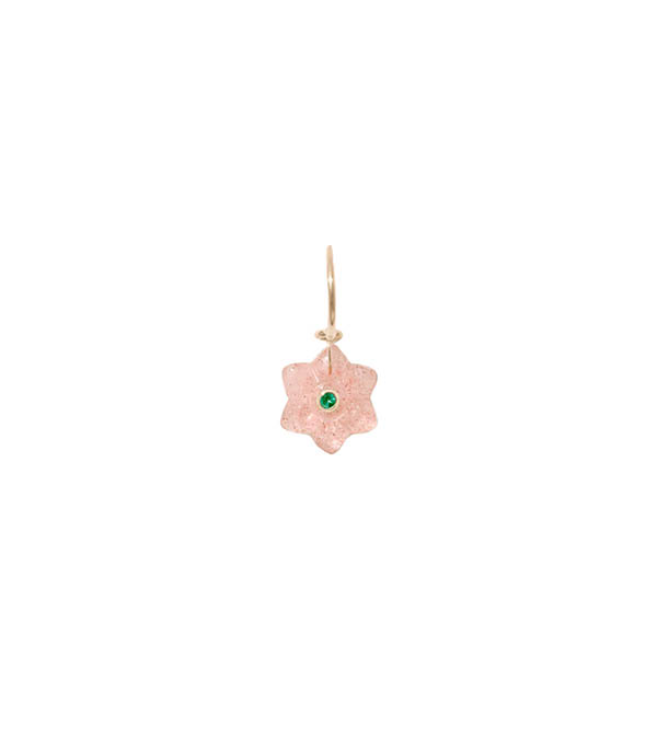 Boucle d'oreille Ida Strawberry Quartz Pascale Monvoisin