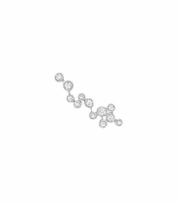 Boucle d'oreille Love is in the Air or blanc et diamants Stone Paris