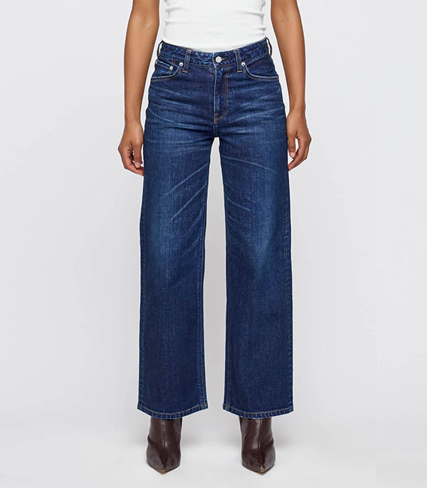 Jean Straight Mid Rise Idabel Dark Blue Moussy Vintage