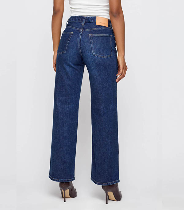 Jean Straight Mid Rise Idabel Dark Blue Moussy Vintage