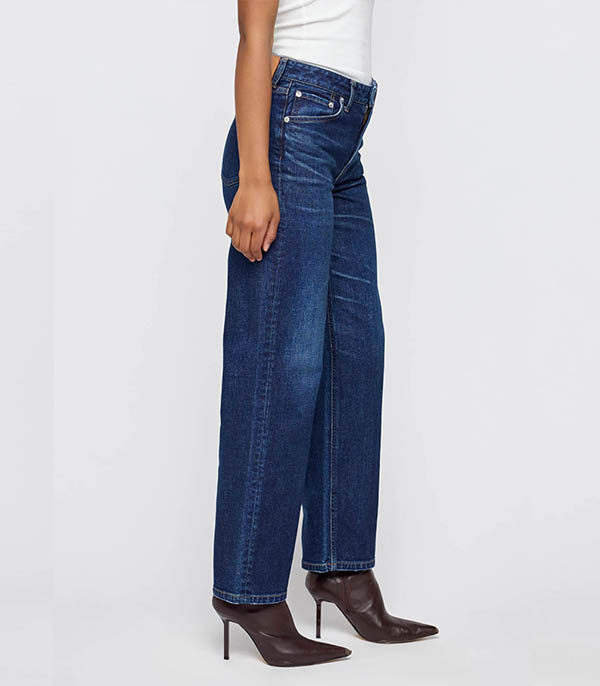 Jean Straight Mid Rise Idabel Dark Blue Moussy Vintage