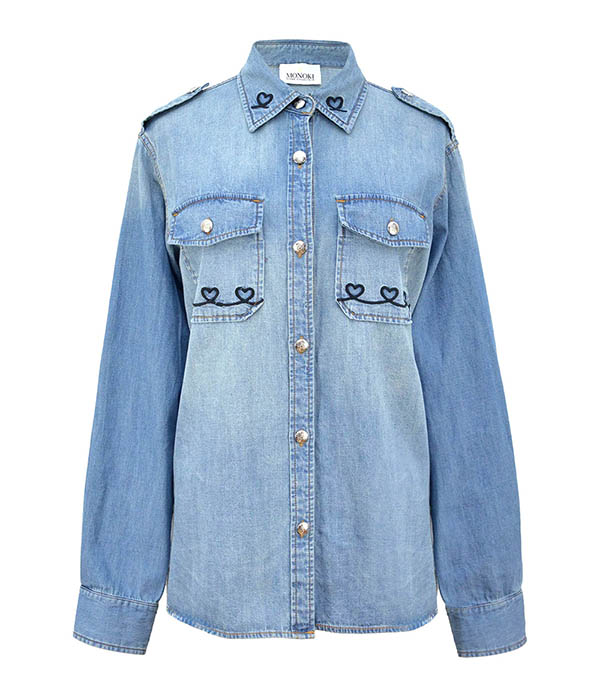 Chemise en jean Rusty Light Denim Monoki - Taille Taille unique