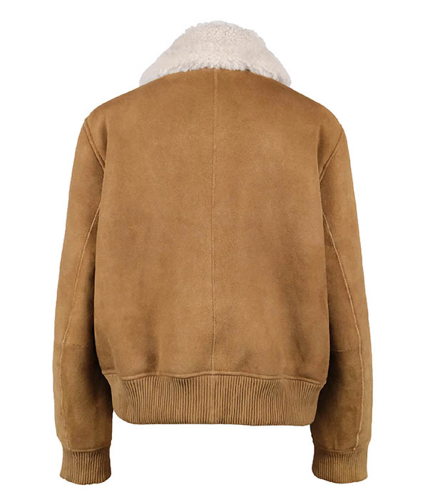 Veste en peau lainée Roxy Camel Monoki
