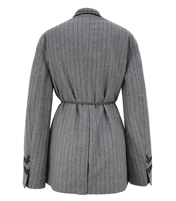 Veste en laine ceinturée Rodrigo Grey Monoki