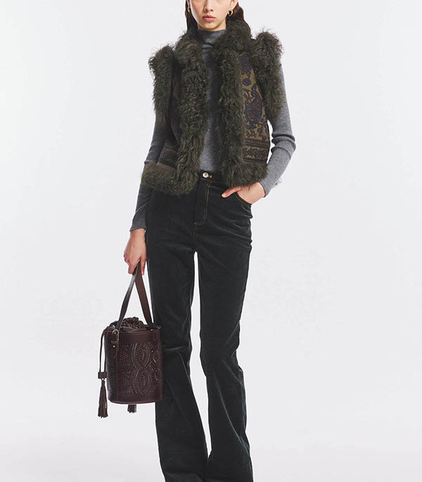 Gilet Pauline Kaki Antik Batik