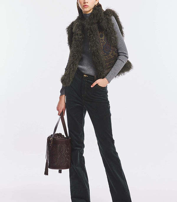 Gilet Pauline Kaki Antik Batik