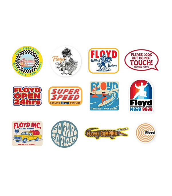Set de stickers Floyd Multicolore Floyd
