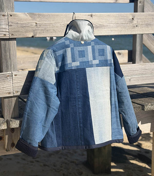 Veste Thaïs en denim Patchwork THIANE
