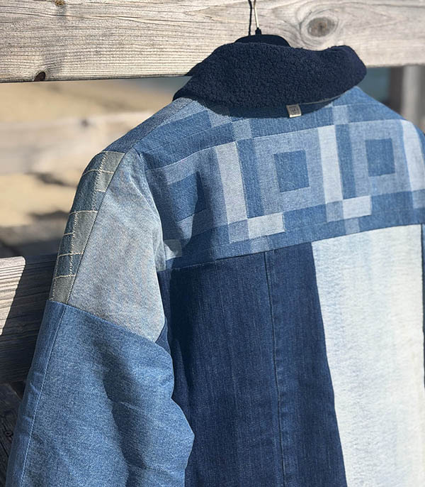 Veste Thaïs en denim Patchwork THIANE