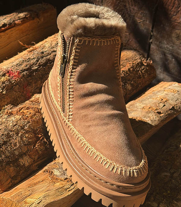 Boots Setsu 4.0 Crochet Camel Suede Beige laidback london