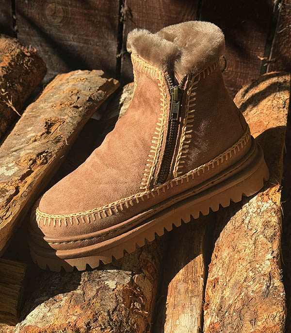 Boots Setsu 4.0 Crochet Camel Suede Beige laidback london