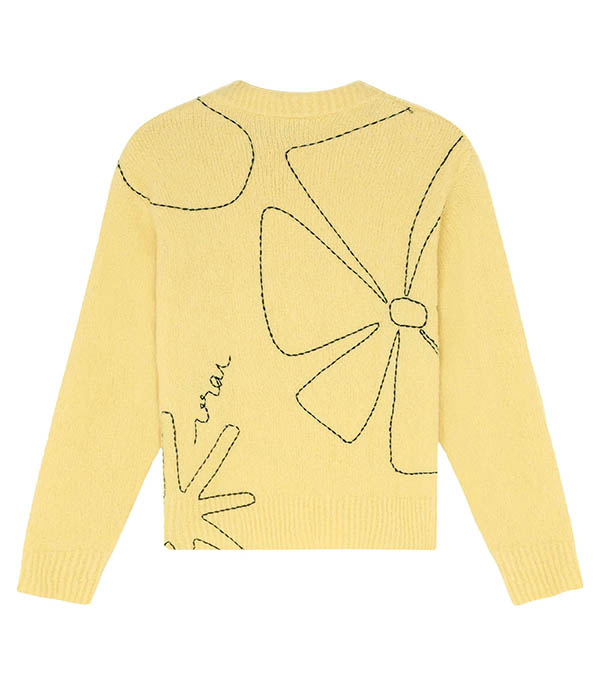 Pull Croquis Jaune Vrai