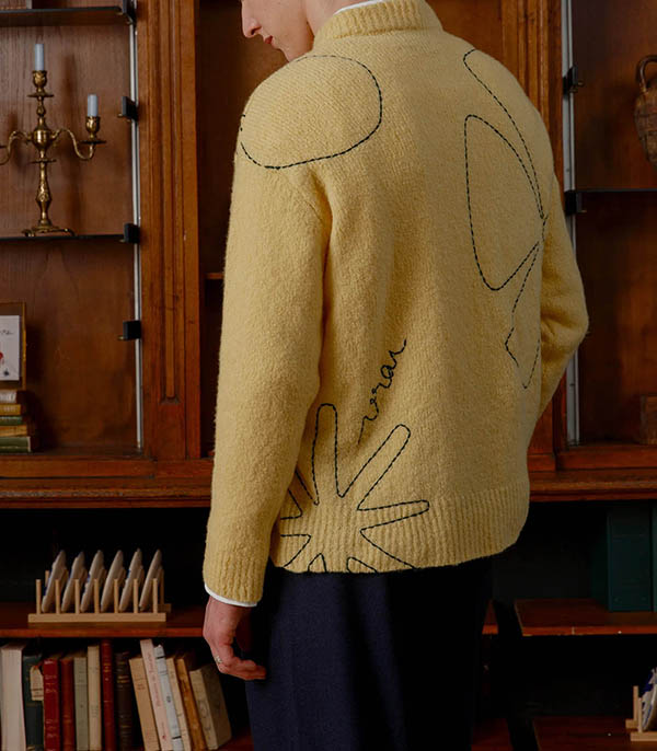Pull Croquis Jaune Vrai