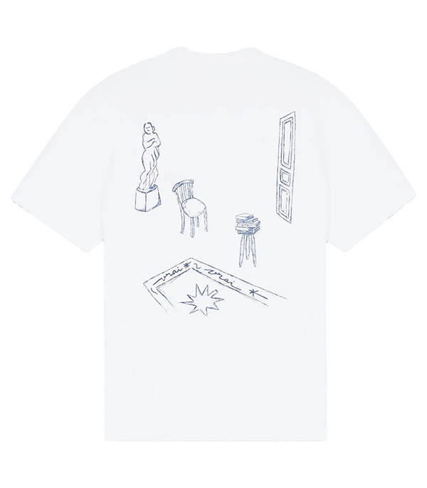 Tee-shirt Dans Le Club Blanc Vrai