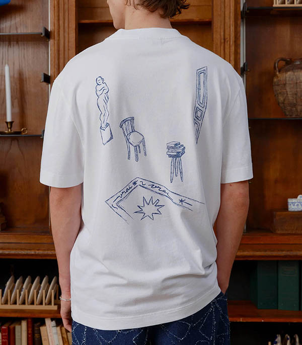 Tee-shirt Dans Le Club Blanc Vrai
