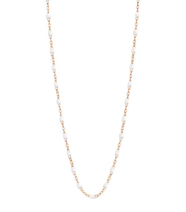 Collier Or rose et Perles de résine 42 cm Gigi Clozeau