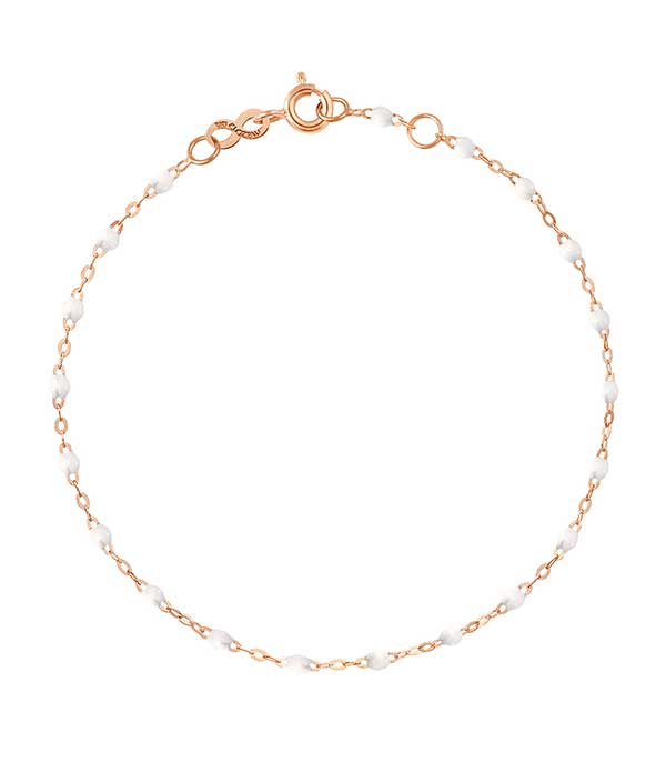 Bracelet Or rose et Perles de résine Gigi Clozeau