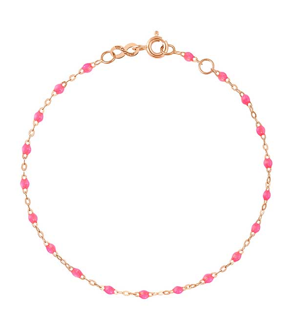 Bracelet Or rose et Perles de résine Gigi Clozeau