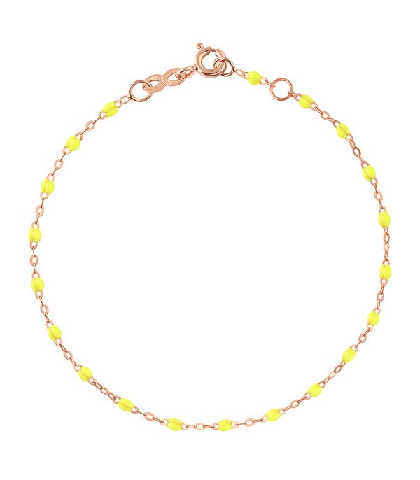 Bracelet Or rose et Perles de résine Gigi Clozeau