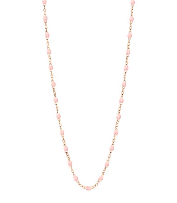 Collier Or rose et Perles de résine 42 cm Gigi Clozeau