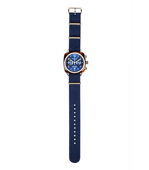 Montre Clubmaster Classic Chrono Tortoise - Bleu Marine Briston