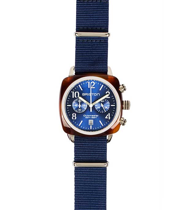 Montre Clubmaster Classic Chrono Tortoise - Bleu Marine Briston
