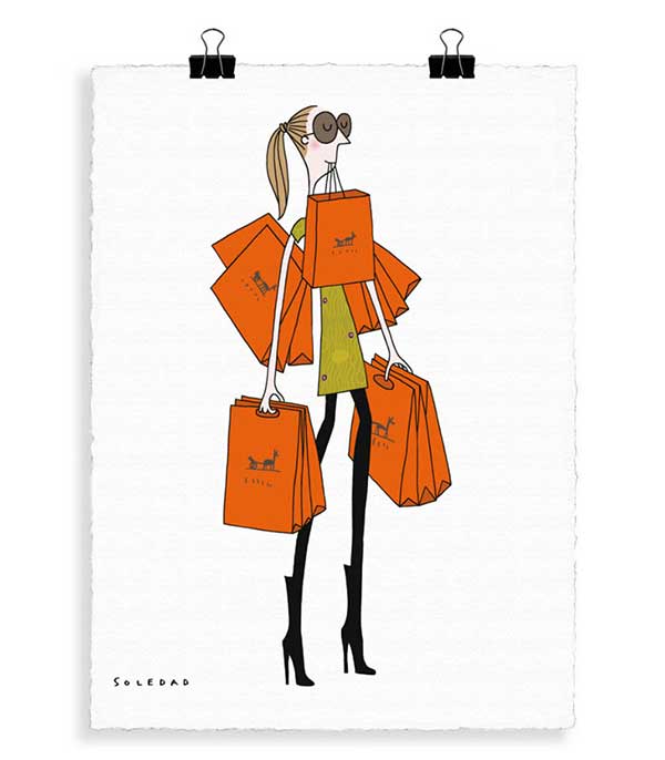 Affiche Soledad Sac Orange 56 x 76 cm Image Republic