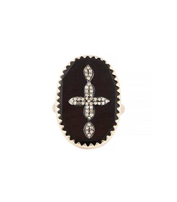 Bague Bowie N°3 Noir et Diamants Pascale Monvoisin