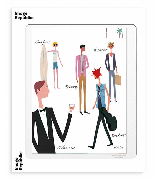 Affiche WLPP LA Mens Fashion 40 x 50 cm Image Republic
