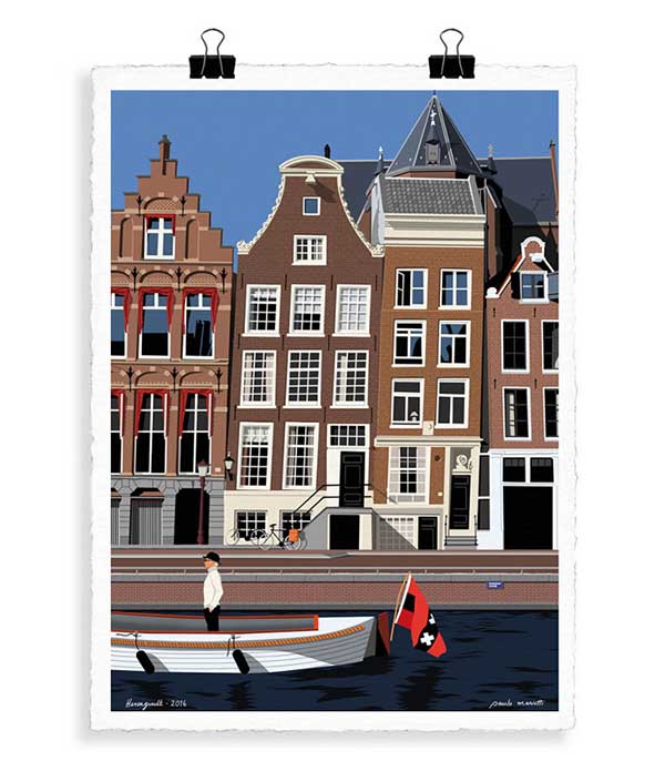 Affiche Paolo Mariotti Amsterdam 56 x 76 cm Image Republic