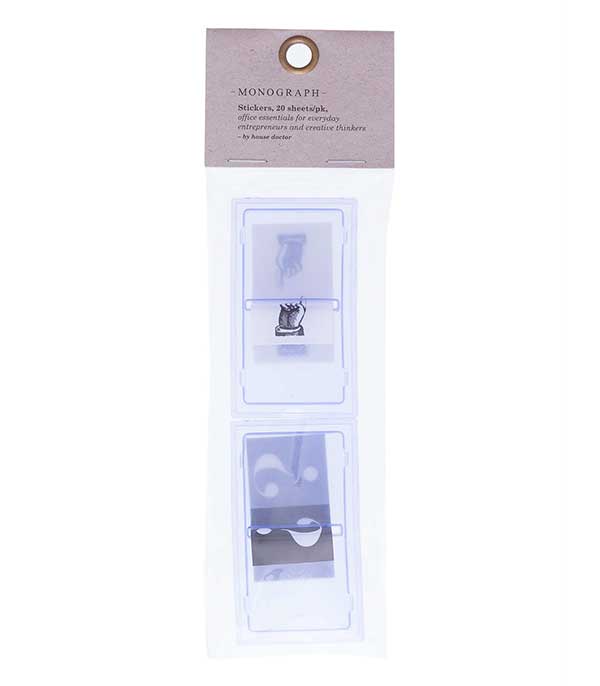 Sachets de 20 stickers vintage Monograph