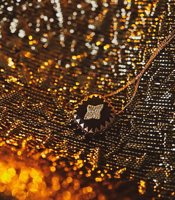 Collier Pierrot n°2 Noir et Diamants Pascale Monvoisin